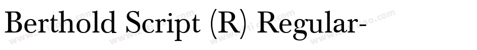 Berthold Script (R) Regular字体转换